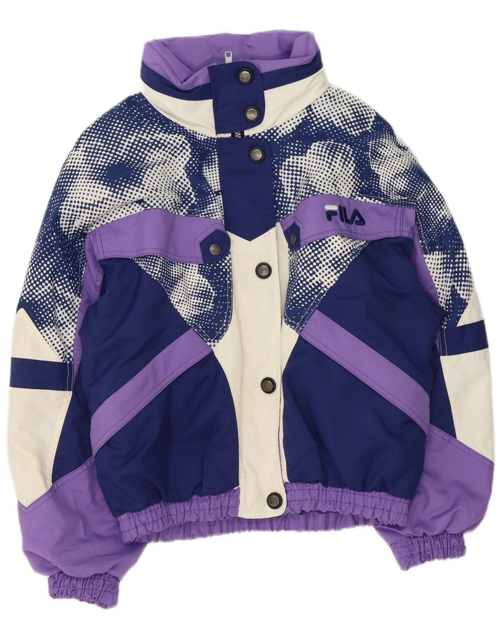 Fila Veste de ski coupe ample pour femme IT 42 Violet moyen Polyester Rétro