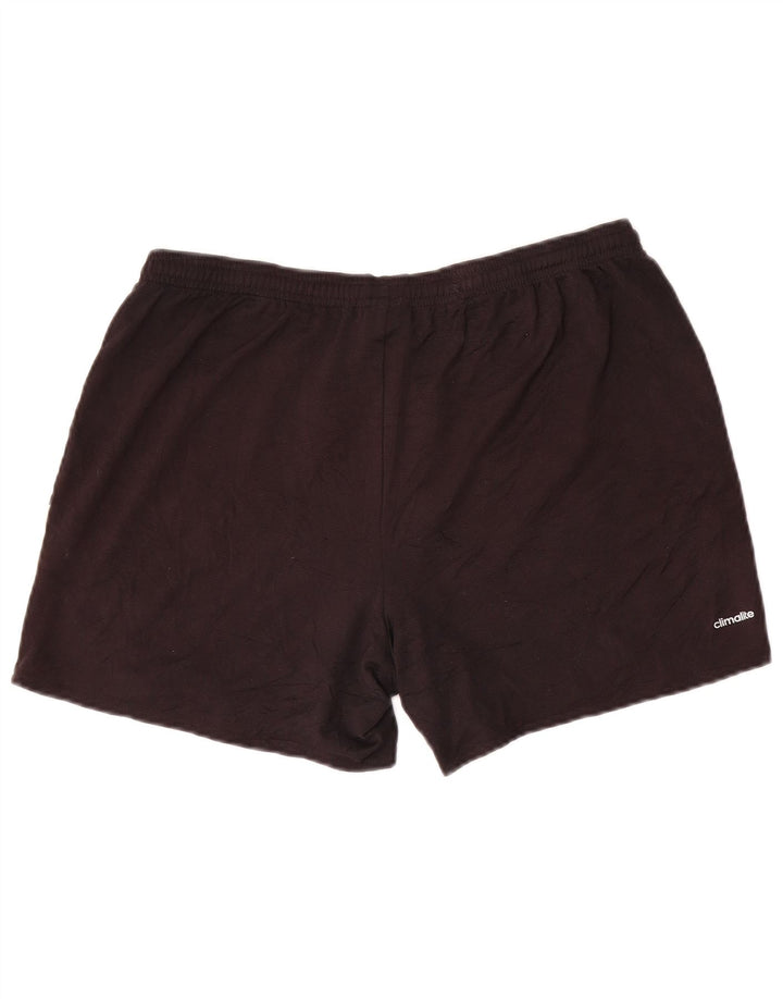 Adidas Short de sport Climalite pour homme en polyester color block Noir Taille L