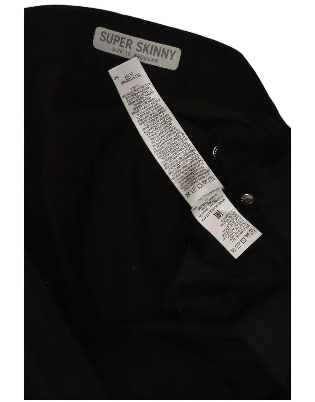 Marks & Spencer Jean Capri régulier pour femme UK 16 Large W38 L21 Noir