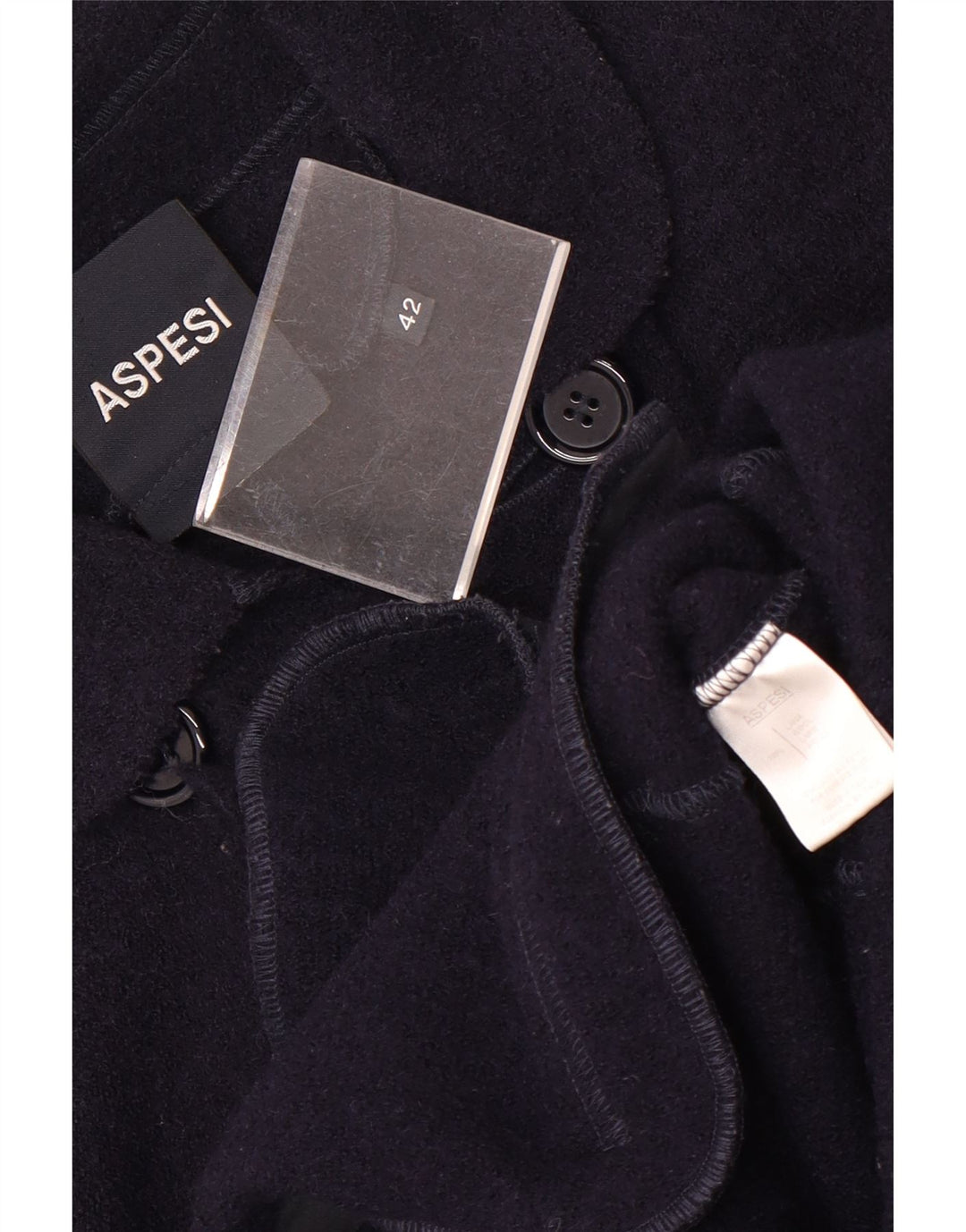 Aspesi Caban Femme IT 42 Laine Bleu Marine Moyen