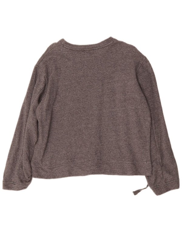 Zara Sweat-shirt surdimensionné pour femme UK 10 Petit gris moucheté