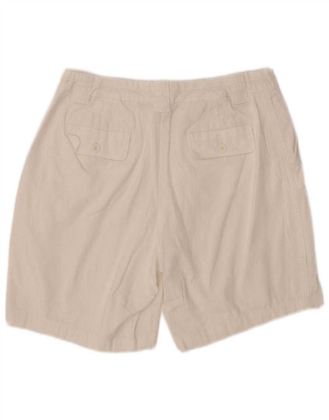 L.L.BEAN Short chino taille moyenne pour femme US 10 Large W30 Coton blanc