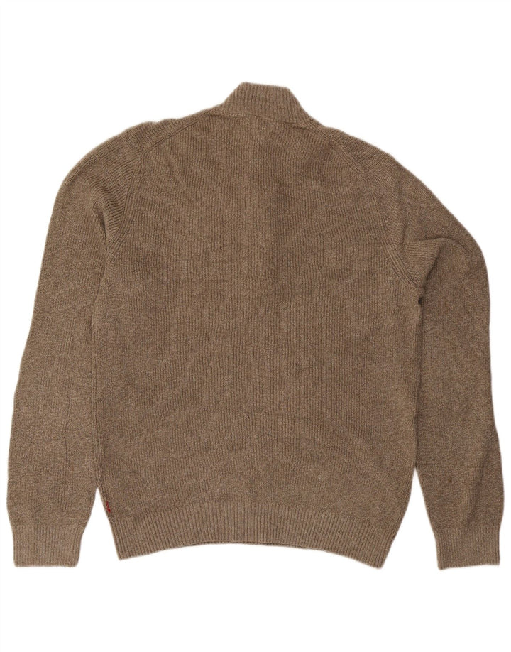 Izod Pull col zippé pour homme en coton vert grand