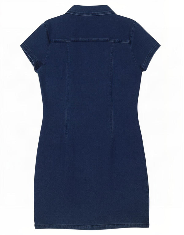 Guess Robe en jean pour femme UK 14 Large Bleu marine en coton
