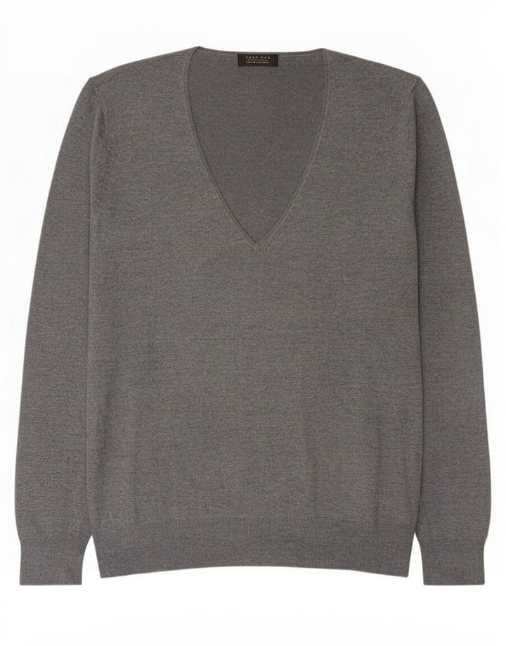 Zara Pull col V pour homme XL Gris