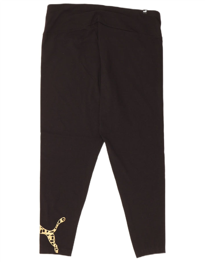 PUMA Legging graphique pour femme UK 18 XL Noir Coton