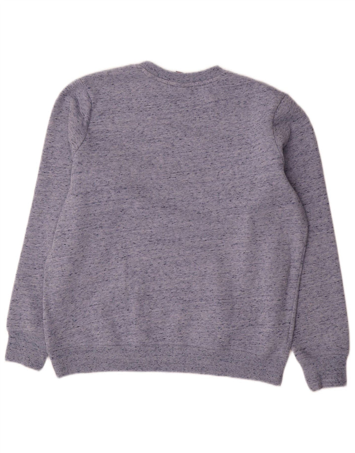Superdry Sweat-shirt surdimensionné pour femme UK 12 Bleu moyen moucheté