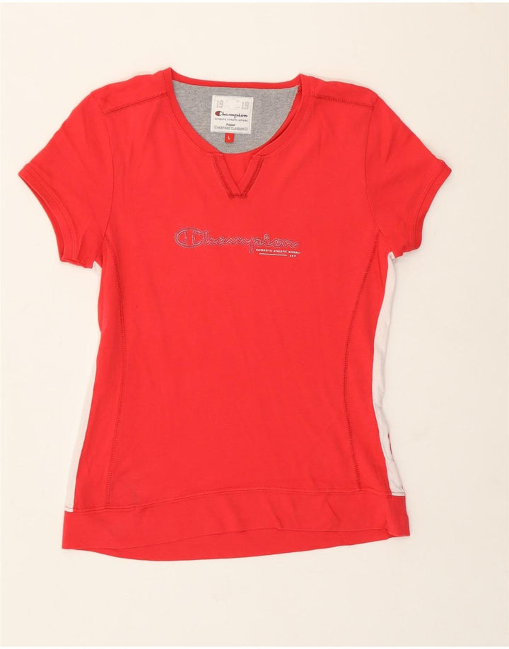 Champion T-shirt Heritage Classics pour femme UK 14 Large Rouge