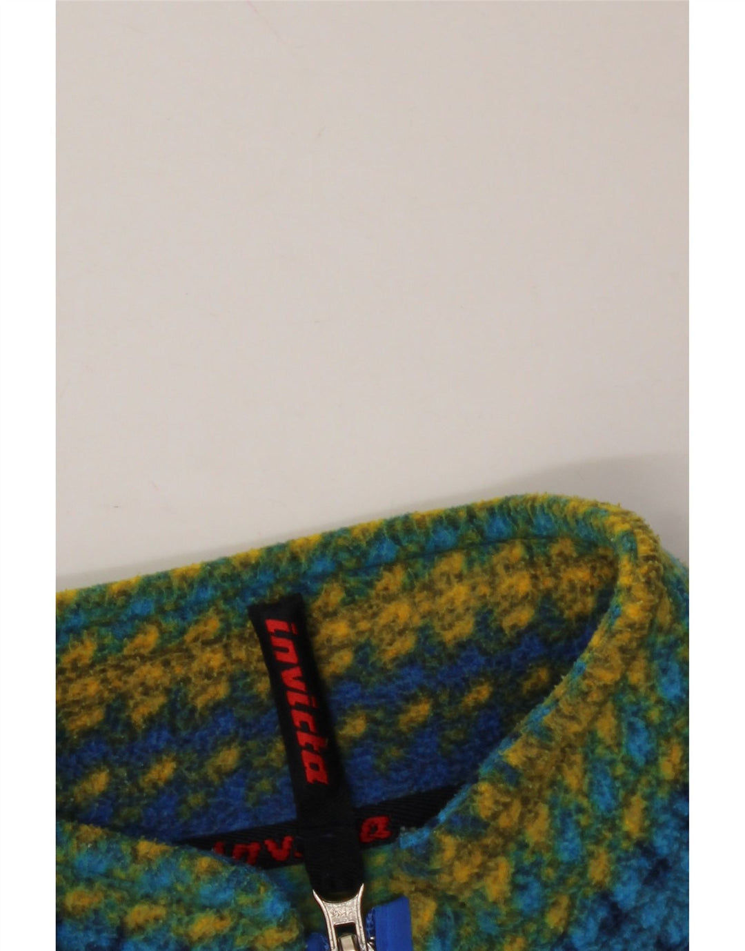 INVICTA Pull polaire à col zippé pour homme, grandes rayures multicolores