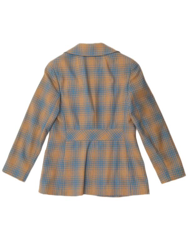 Stylbert Veste blazer à 3 boutons pour femme UK 10 Petit carreaux bleus