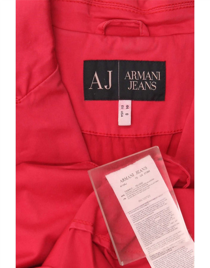 Armani Jeans Veste Blazer 3 Boutons Femme US 8 Coton Rose Moyen
