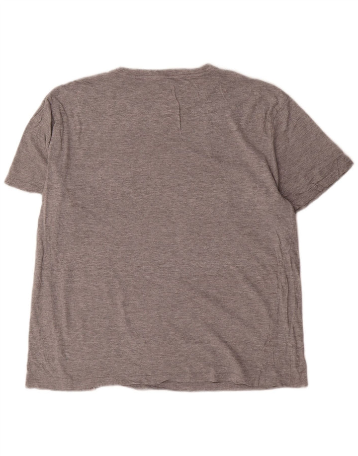 Hurley T-Shirt Graphique Homme Gris Moyen Coton