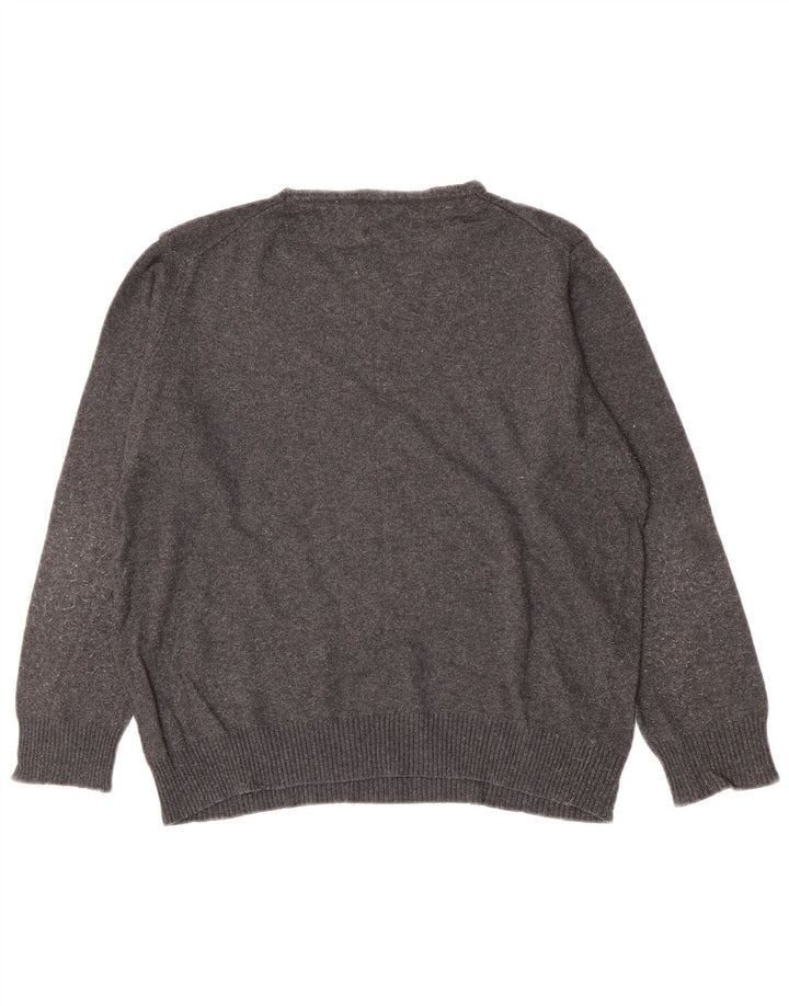 Benetton Pull col bateau pour femme UK 12 Gris moyen