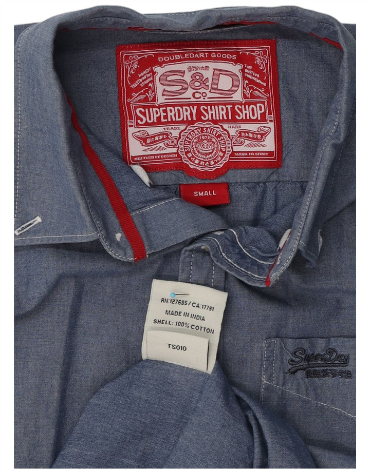 Superdry Chemise Homme Petit Bleu Coton