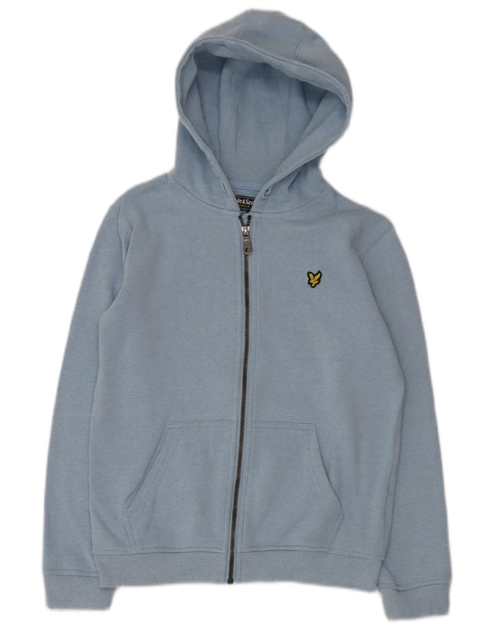 LYLE & SCOTT Pull à capuche zippé garçon 12-13 ans Bleu Coton