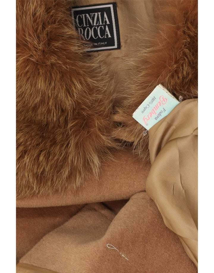 Cinzia Rocca Manteau surdimensionné pour femme UK 18 XL Laine marron