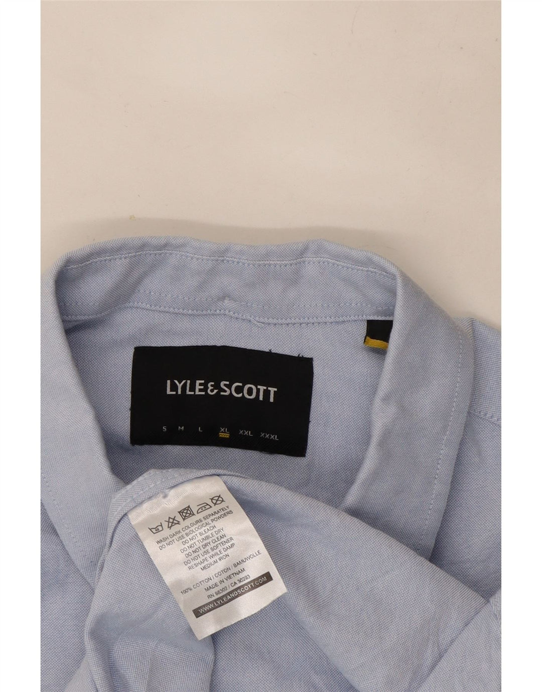 LYLE & SCOTT Chemise Homme XL Bleu Coton