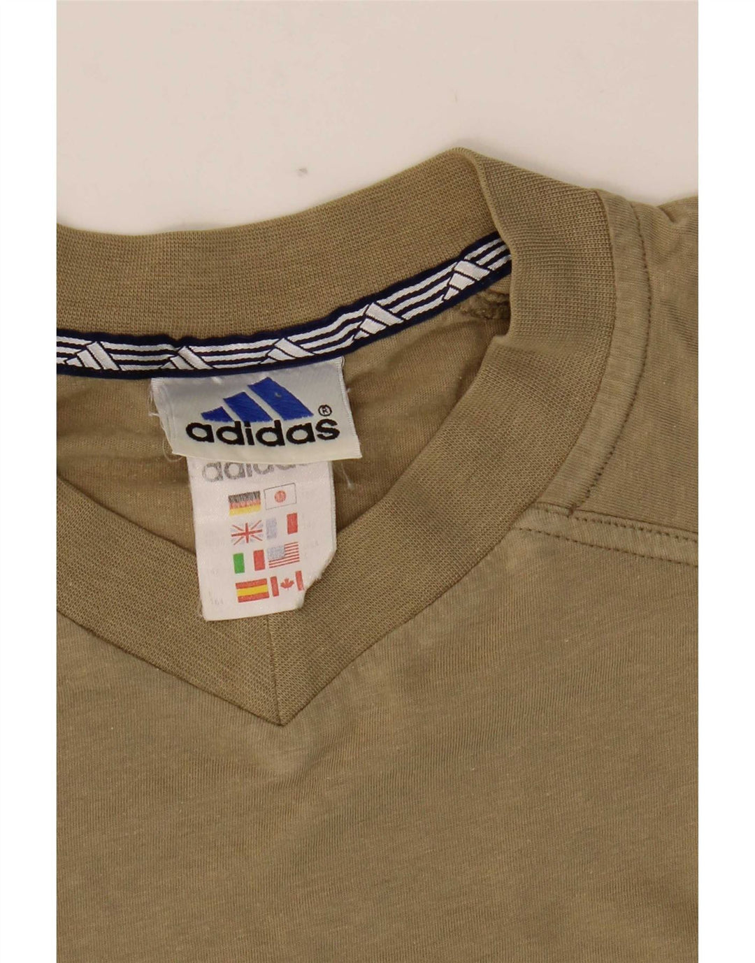 Adidas T-Shirt Homme Top Kaki Moyen Coton