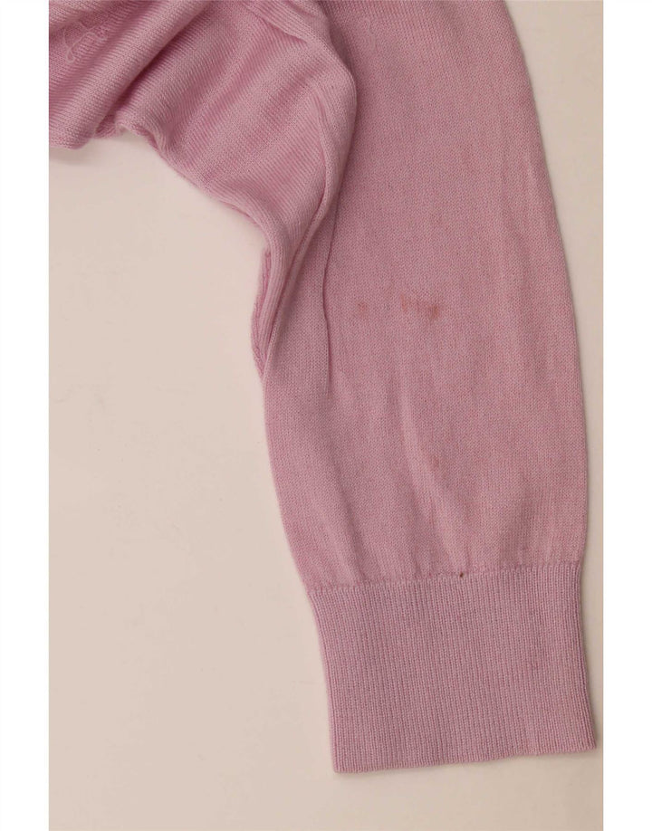 Marks & Spencer Pull surdimensionné à col en V pour femme UK 14 Rose moyen
