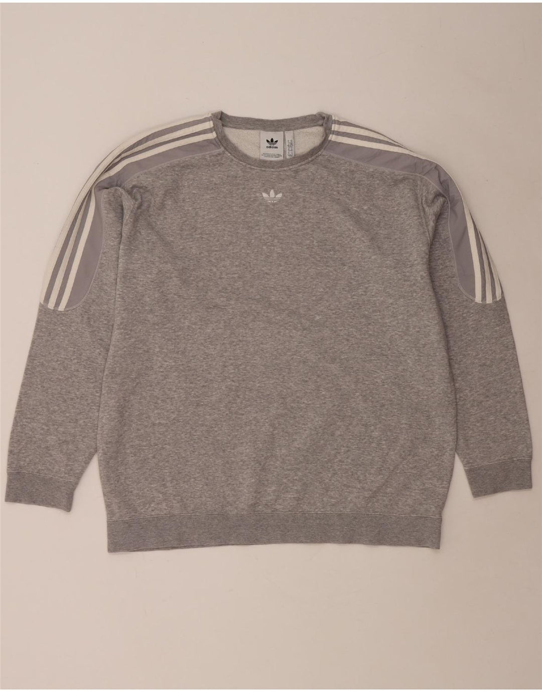 ADIDAS Sweatshirt Jumper XL Gris Moucheté Coton