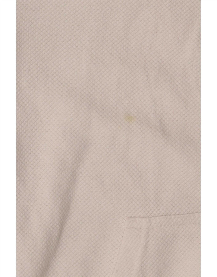 Zara Pull à capuche zippé pour homme Petit coton blanc