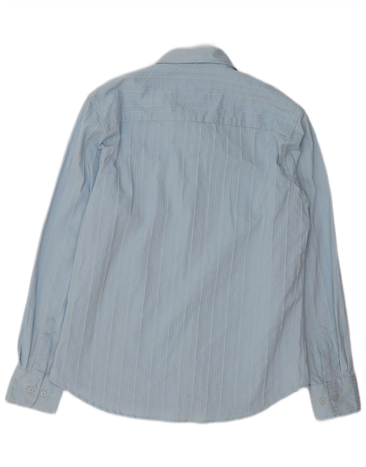 BKE Chemise cintrée pour homme en coton à rayures bleues