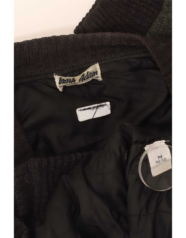 Mark Adam Pull Cardigan Homme IT 48/50 Polyacrylique Géométrique Vert Moyen