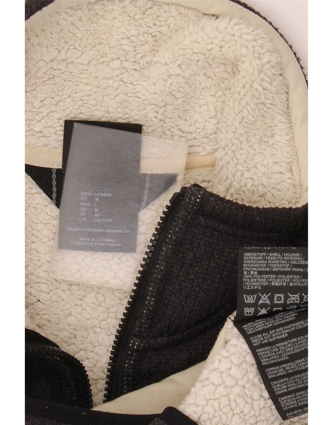 Jack Wolfskin Veste Bomber Homme UK 40 Moyen Noir Polyester