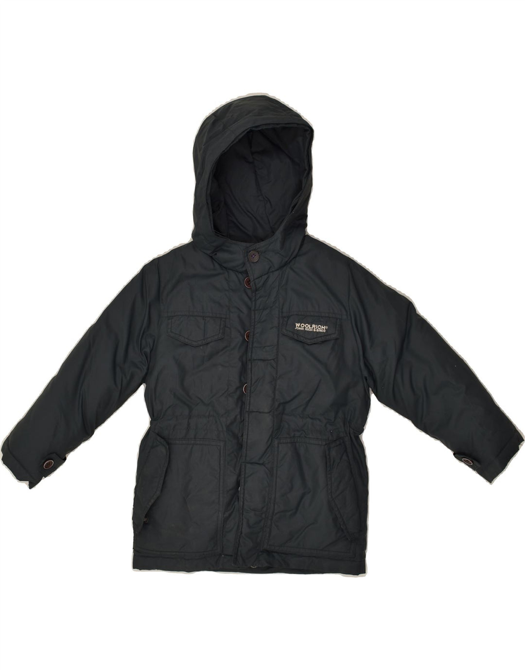 WOOLRICH Baby Boys Hooded Padded Jacket 18-24 Months Grey Nylon | Vintage Woolrich | Thrift | Second-Hand Woolrich | Used Clothing | Messina Hembry 