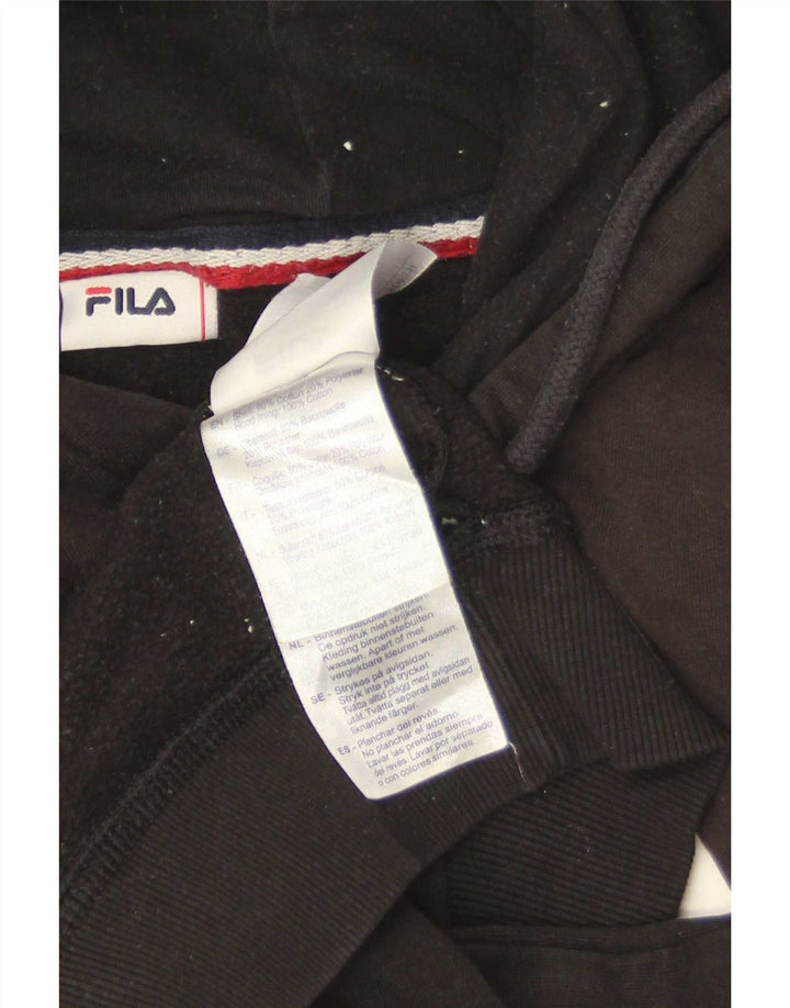 Fila Pull à Capuche Graphique Homme Noir Moyen Coton