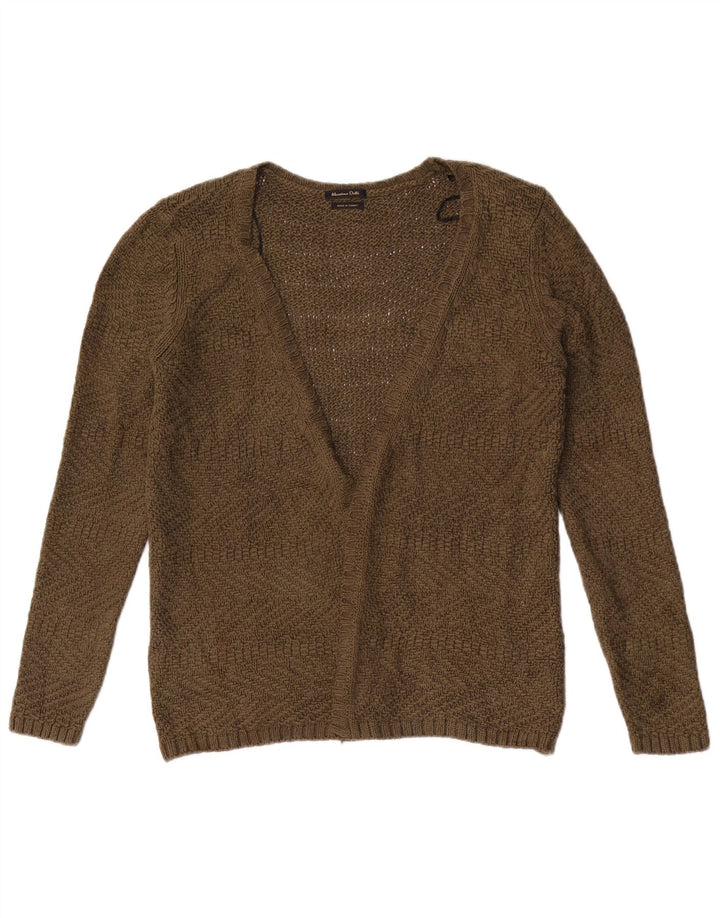 Massimo Dutti Pull cardigan ouvert pour femme UK 12 Kaki moyen