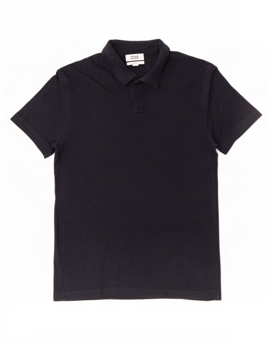 Cos Polo Regular Homme Petit Bleu Marine Lin