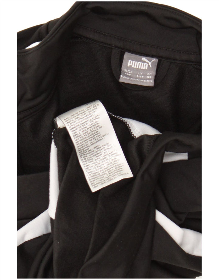 Puma Veste de survêtement graphique pour garçon 7-8 ans Noir Colourblock