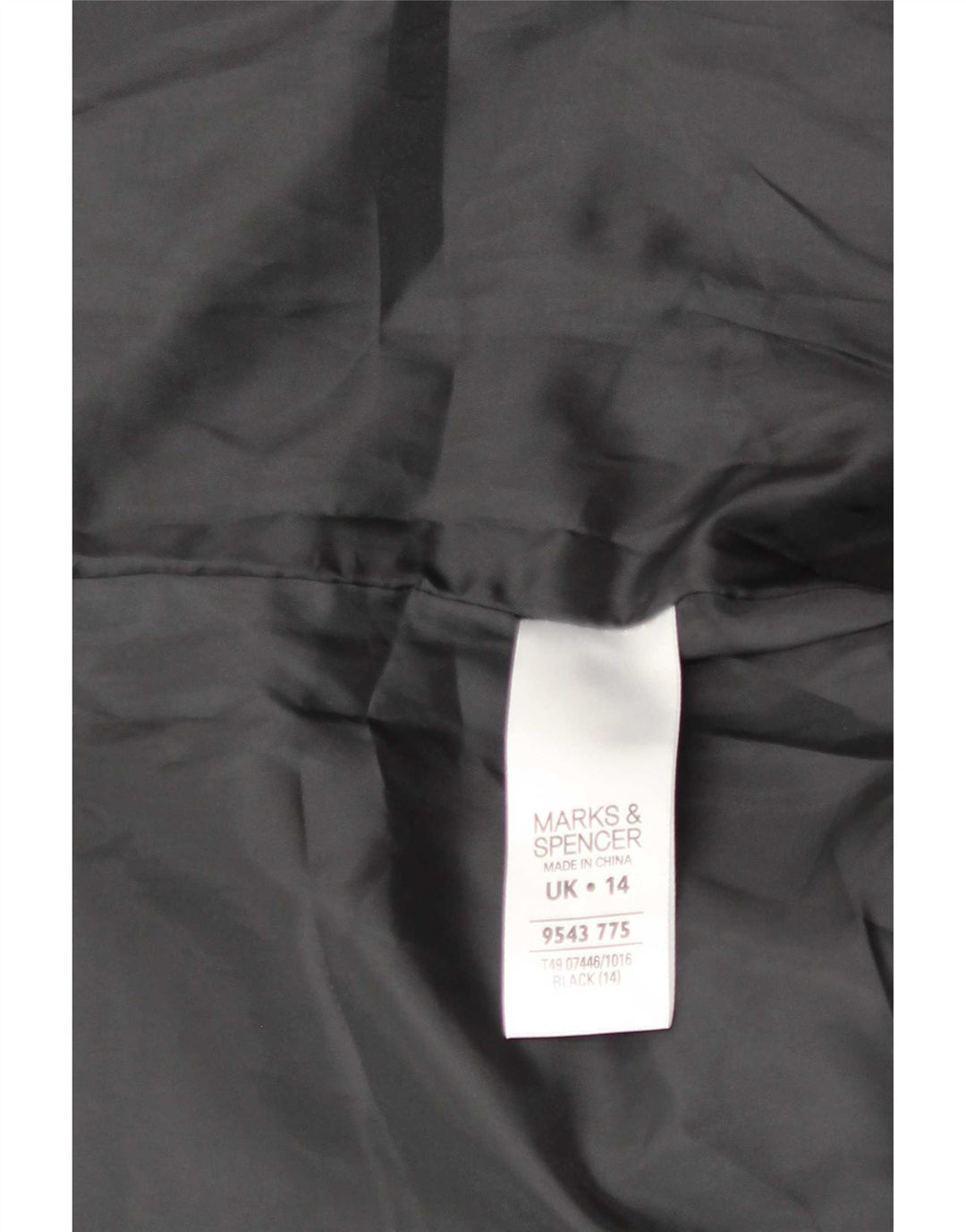 Marks & Spencer Veste blazer à 4 boutons pour femme UK 14 Noir moyen Polyester
