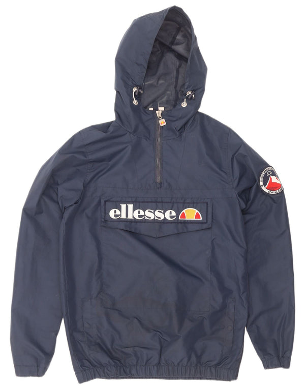 Ellesse Veste Anorak à capuche graphique pour homme UK 34 XS Bleu marine Polyester