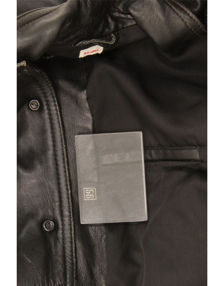 veste en cuir homme vintage UK 38 Noir Moyen