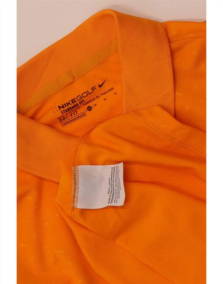 Nike Polo Dri Fit Standard Fit pour homme en polyester à pois orange moyen
