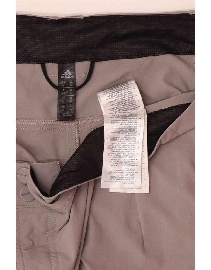 ADIDAS Short décontracté pour homme W38 XL en nylon gris