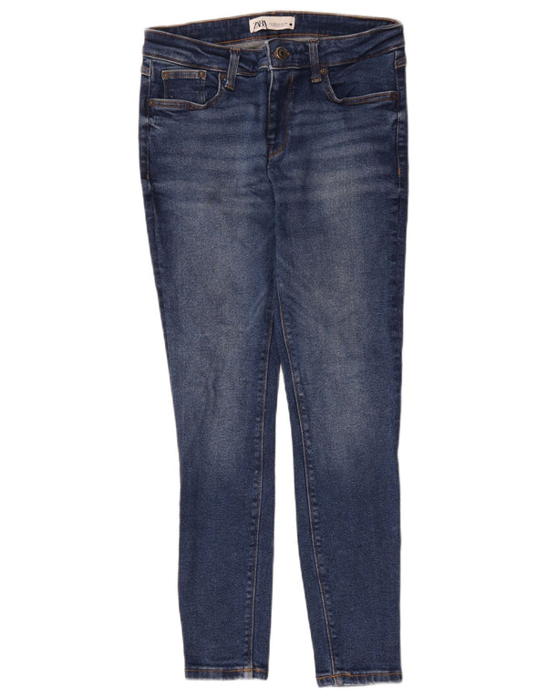 Zara Jeans Skinny pour Femmes EU 40 Moyen W30 L27 Bleu Coton