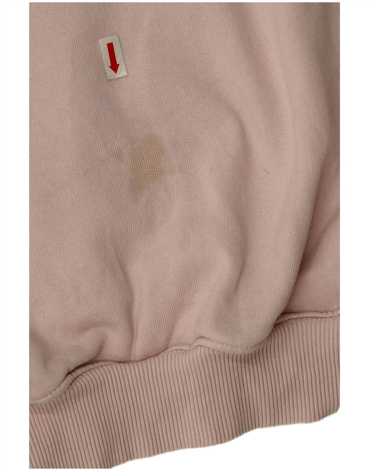 Zara Sweat-shirt court surdimensionné pour femme UK 14 en coton rose moyen