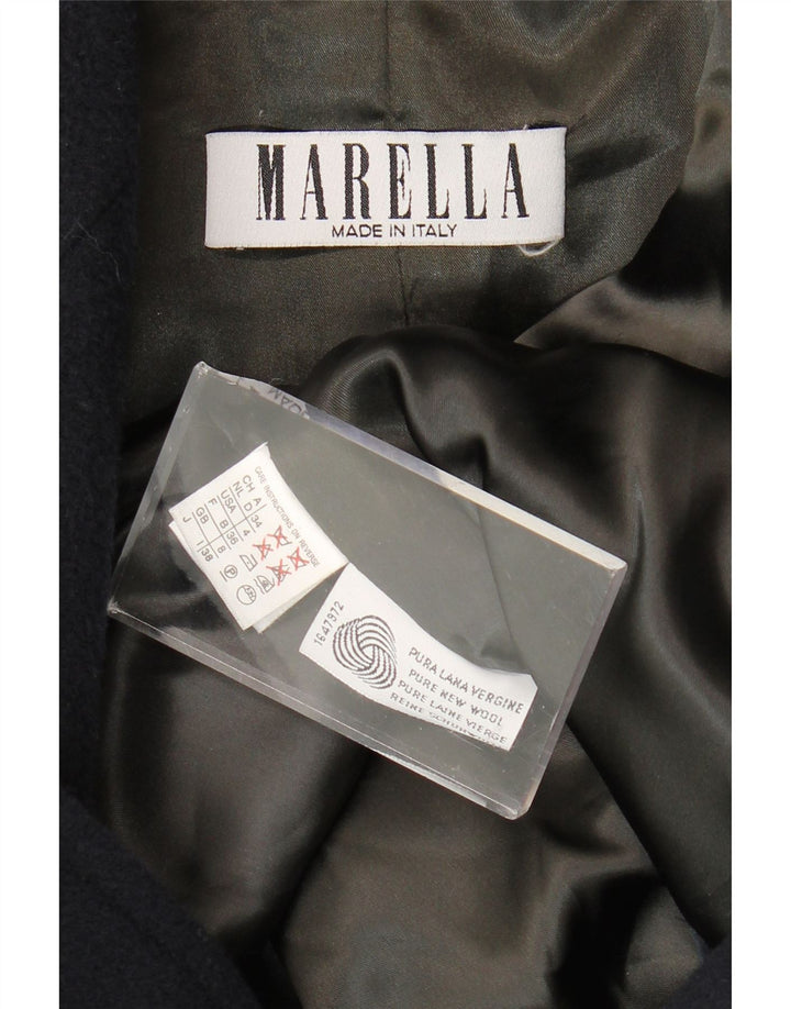 Marella Manteau surdimensionné à double boutonnage pour femme UK 8 Petit Bleu marine