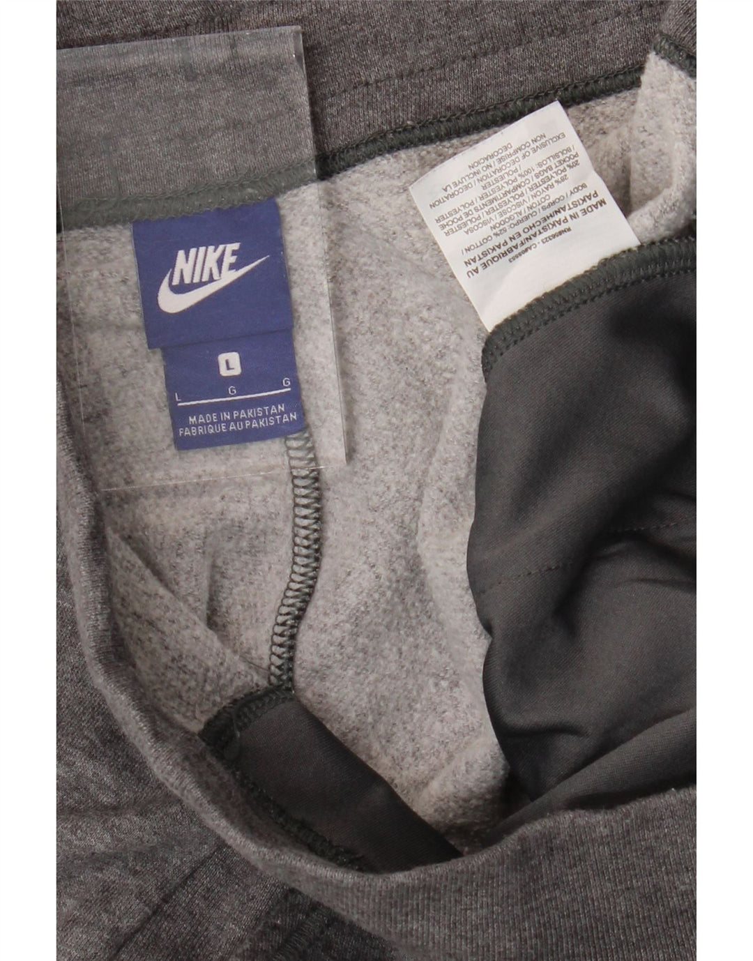 Nike Pantalon de survêtement pour femme UK 16 Large Gris Moucheté Coton