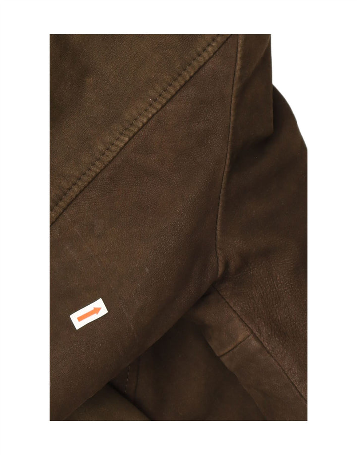 Scotch & Soda Veste en daim pour homme UK 40 Large Kaki Cuir
