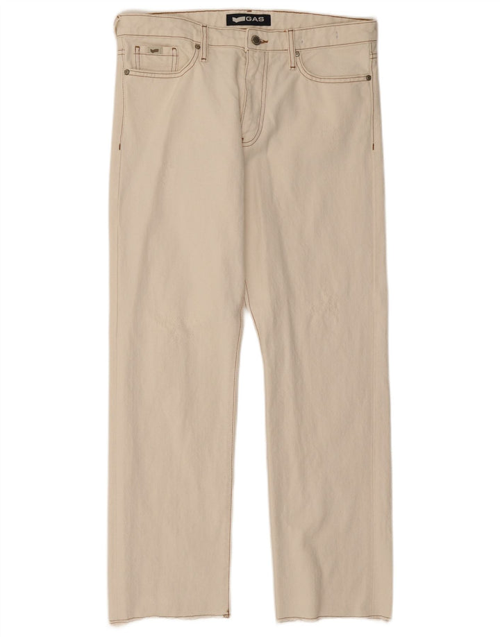 Gas Jean droit homme W31 L28 coton blanc