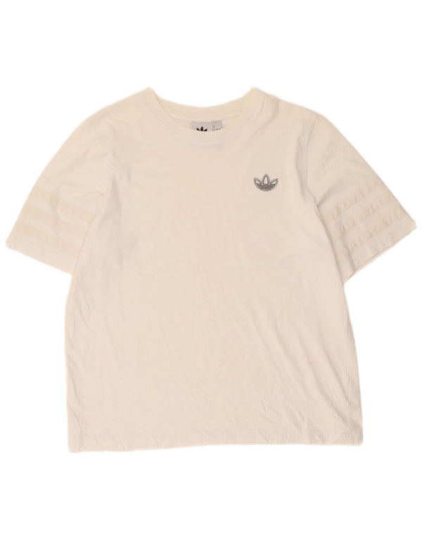 Adidas Mens T-Shirt Top Large White Cotton