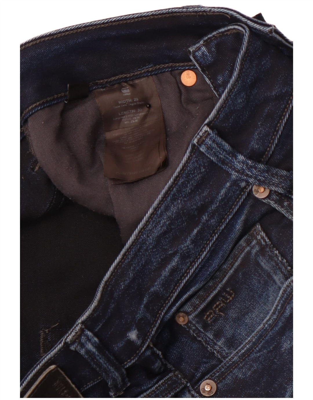 G-STAR Femme 3301 Jean Slim W29 L30 Bleu Marine Coton