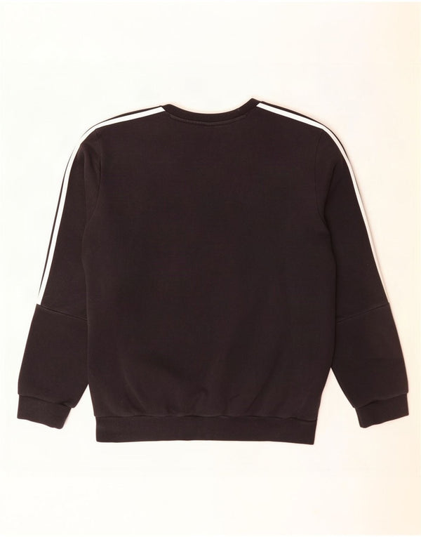 Adidas Sweat-shirt pour homme en coton noir Taille L