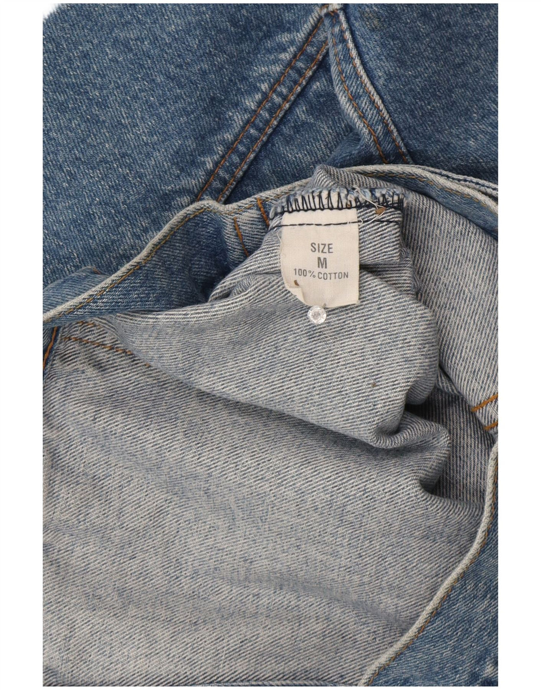 Veste en denim surdimensionnée femme vintage UK 14 Coton bleu moyen