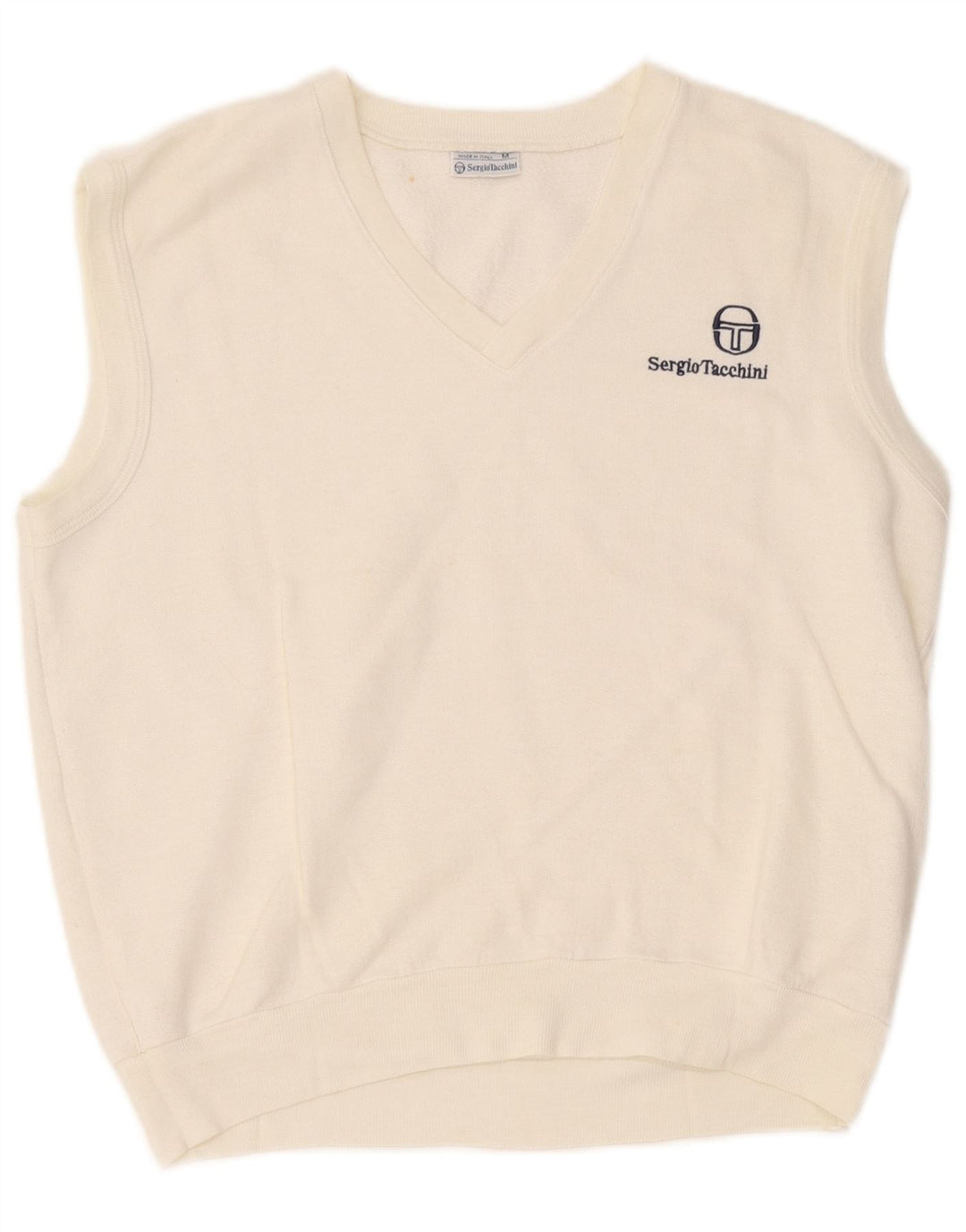 Sergio Tacchini Pull sans manches pour homme en acrylique blanc moyen