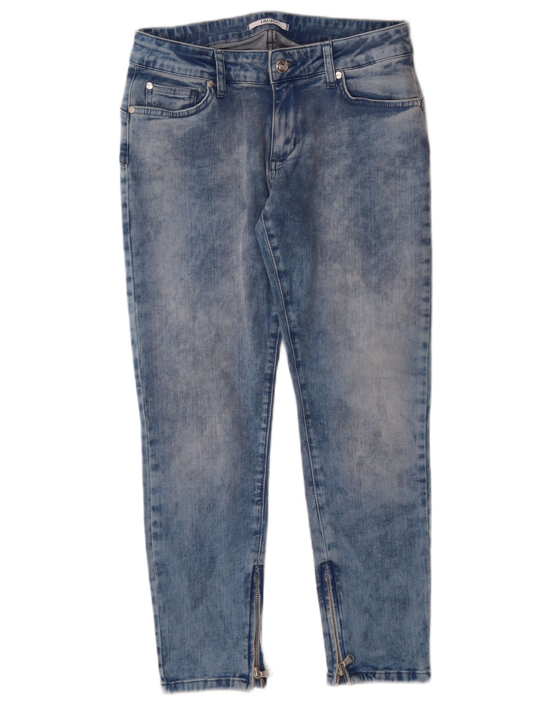 Liu Jo Jean slim délavé à l'acide pour femme W30 L25 Bleu coton